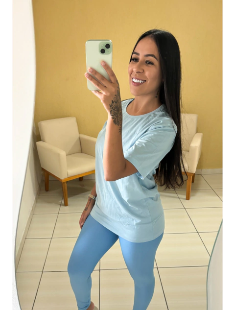 Conjunto Liso Semi poliamida - Azul bebê e azul claro - comprar online