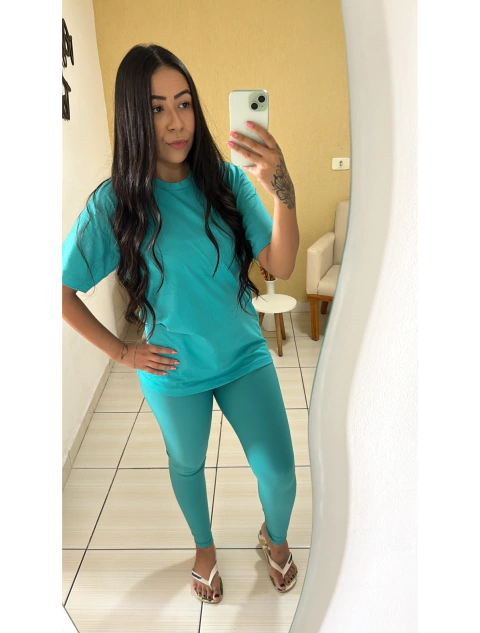 Conjunto Liso Semi poliamida - Verde Jade