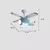 Ventilador de teto moderno de avião voador com luz LED teto de avião de controle remoto - LiceriaShop