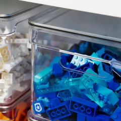 Imagem do Organizador De Armários C/ Tampa Clear 30x15x7cm Transparente OU