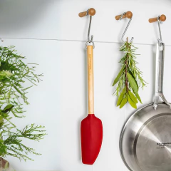 Espátula Batedora Silicone Cabo De Madeira Luxo Kitchenaid na internet