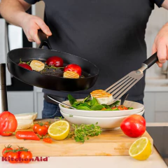 Imagem do Espátula Flexível Perfurada 32cm em Inox Preto Onix KitchenAid