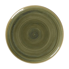 Prato De Porcelana Redondo Fundo 23cm Sem Borda Rakstone Verde Rak Porcelanas - Verde Rakstone - comprar online