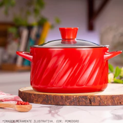 Panela Alta De Cerâmica Ceraflame Twist 24cm 7500ml Pomodoro - comprar online