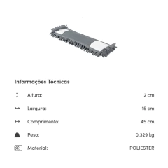 Refil P/ Mop/Rodo Seco Ou - Manufakt