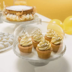 Boleira Festa 30 Cm Com Pé Branco OU - comprar online