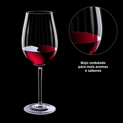 Jogo C/ 06 Taças Em Cristal Ondulado Brunello Di Montalcino 540ml Strauss - comprar online
