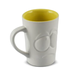 Caneca De Cerâmica 150ml Zé Tolerância Ceraflame Gourmet Branco Fosco/Amarelo Pirulito