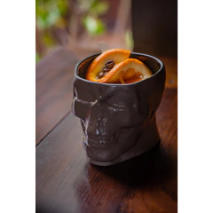 Copo De Cerâmica Para Drinks Caveira Old Skull Grafite Ceraflame Decor - Manufakt