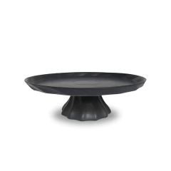 Prato P/ Bolo (Boleira) De Cerâmica Ceraflame Gourmet Twist Grafite