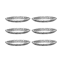 Conjunto com 6 pratos de sobremesa de 20,5 cm da linha Aurora Pasabahçe.