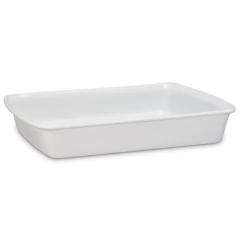 Travessa Assadeira Retangular 34x26x5,5cm 2500ml Branco Ceraflame Gourmet