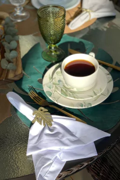 Argola de Guardanapo 4 Pcs Complement Folha Costela de Adão Copa E Cia na internet