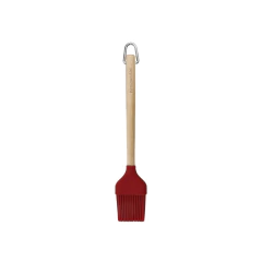 Pincel C/ Cerdas Silicone Cabo Madeira Bétula Ecológico Vermelho KitchenAid