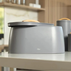 Lata Porta Pão C/ Alça Sense Chumbo OU - Manufakt