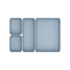 Conjunto Organizadores De Gaveta Logic Mini/M/G Azul Glacial Ou - comprar online