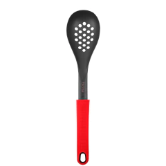 Colher Vazada De Nylon Preta/Vermelha 33cm Biona Oxford