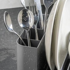 Escorredor De Louças Trium Compact Chumbo OU - Manufakt
