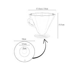 Suporte De Cerâmica P/ Filtro De Café 103 Alecrim Ceraflame Gourmet - comprar online