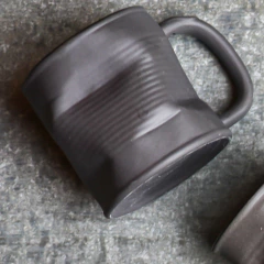 Caneca De Cerâmica Lata Amassada 320ml Ceraflame Gourmet Grafite na internet