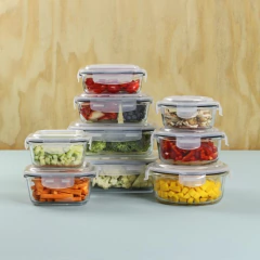 Jogo C/02 Potes Herméticos De Vidro Borosilicato C/ Divisórias Oxford - loja online