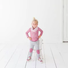 Calça Noeser Babs Mescla/Rosa - 74/80cm - Manufakt