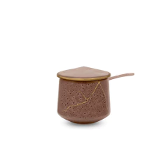 Açucareiro Brisa Ouro Ceraflame Gourmet 200g C/ Colher Rosa Orgânico