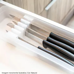 Organizador De Facas Logic 11,5 x 35 x 5,5cm Natural - comprar online