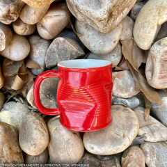 Caneca De Cerâmica Lata Amassada 320ml Ceraflame Gourmet Vermelho na internet
