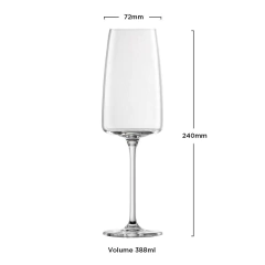 Jogo C/ 06 Taças De Cristal Champagne Rosé 388ml Sensa Schott Zwiesel - comprar online