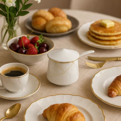 Açucareiro Brisa Ouro Ceraflame Gourmet 200g C/ Colher Branco - comprar online