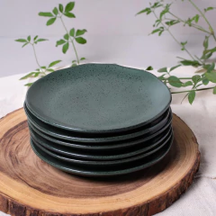 Conjunto C/ 6 Pratos De Sobremesa Orgânico Arauco Ø19,5cm Porto Brasil - comprar online