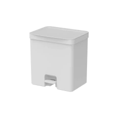 Lixeira C/ Pedal Trium 20 Litros Branco OU