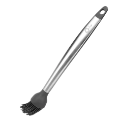 Pincel Culinário De Silicone 26,5cm Cool Grey/Cabo Inox Oxford