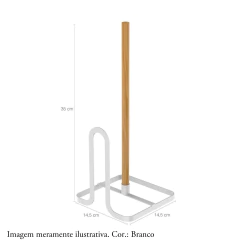 Suporte para Papel Toalha Metalla Preto 34 cm Yoi - comprar online