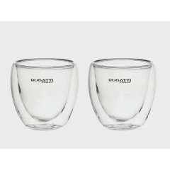 Conjunto C/ 2 Xicaras De Chá Parede Dupla Sem Alça 250ml Bugatti - loja online