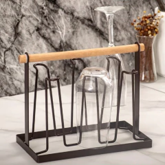 Suporte Vertical P/ Mesa Decorativo 6 Copos/Taça Luxo Prana - comprar online