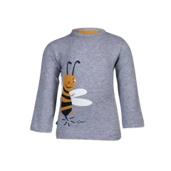 Camiseta Manga Longa Noeser Billy Cinza - 62/68 cm