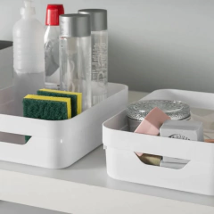 Caixa Organizadora Cube P Baixa 4,8 Litros Branco na internet