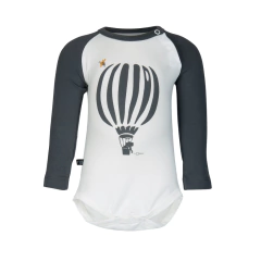 Body Noeser Airbaloon Branco/Cinza - 62/68 cm