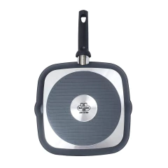 Frigideira Grill Retangular Antiaderente Em Alumínio Capri Granitium 28cm Ballarini - comprar online