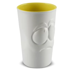 Copo De Cerâmica 500ml Zé Tolerância Ceraflame Gourmet Branco Fosco/Amarelo Pirulito - comprar online