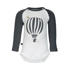 Body Noeser Airbaloon Branco/Cinza - 86/92