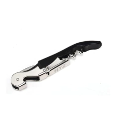 Saca-Rolhas Tradicional Vinho Garrafa Manual Inox Preto Prana