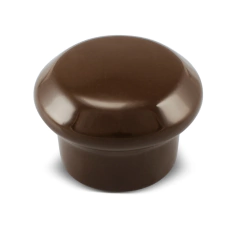 pegador de cerâmica chocolate / marrom com as bordas achatadas