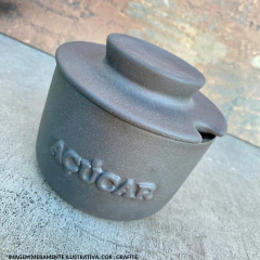 Açucareiro Com Colher De Cerâmica 350gr Ceraflame Gourmet Grafite - comprar online