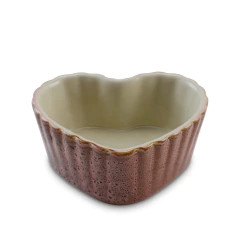 Tigela Ramequin Coração 11cm 170ml Ceraflame Gourmet Rosa Orgânico