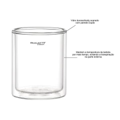 Conjunto C/ 2 Copos De Whisky Parede Dupla 300ml Bugatti na internet