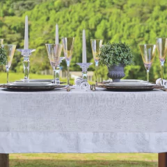 Toalha De Mesa 6 Lugares 1,60x2,20 Coloratta Branco Copa E Cia - Manufakt