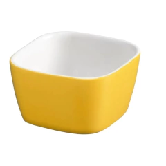 Tigela Quadrada De Cerâmica 6cm 50ml Ceraflame Gourmet Amarelo
